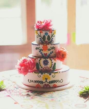  Pastel para boda con temática Mexicana - 6