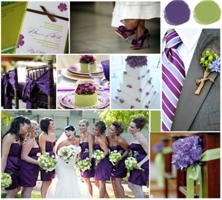 verde y morado