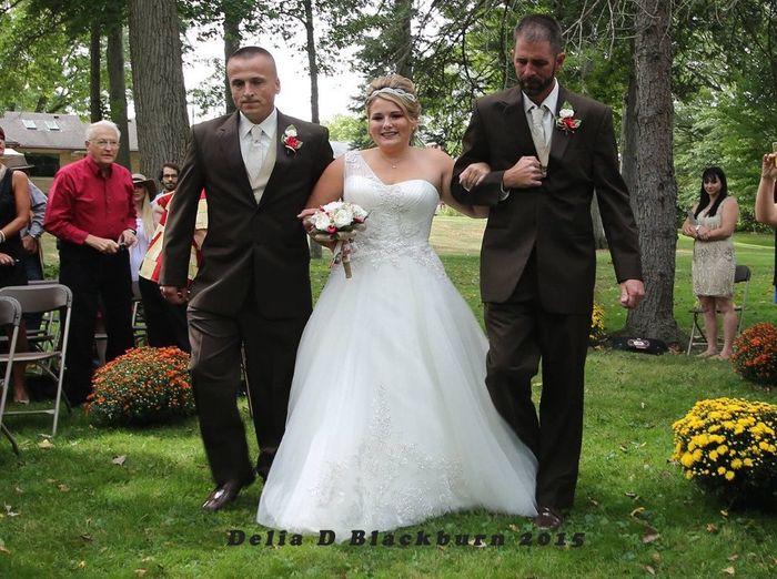 La novia, su papá y su padrastro