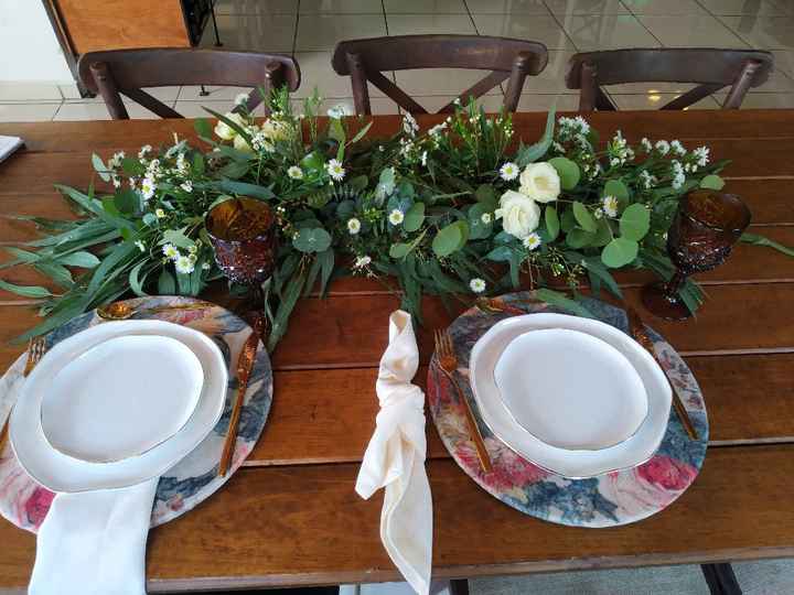 Montaje de mesas para mí boda civil. - 1