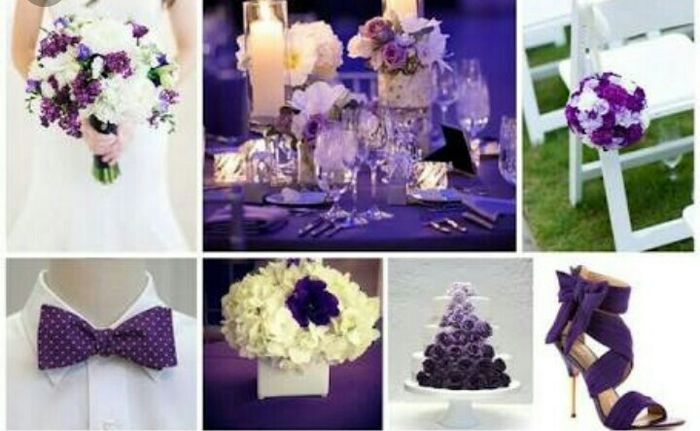 Combinación de colores en morado/lila y plata - 3