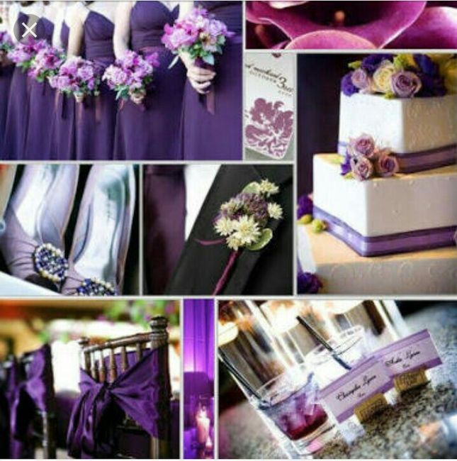 Combinación de colores en morado/lila y plata - 4