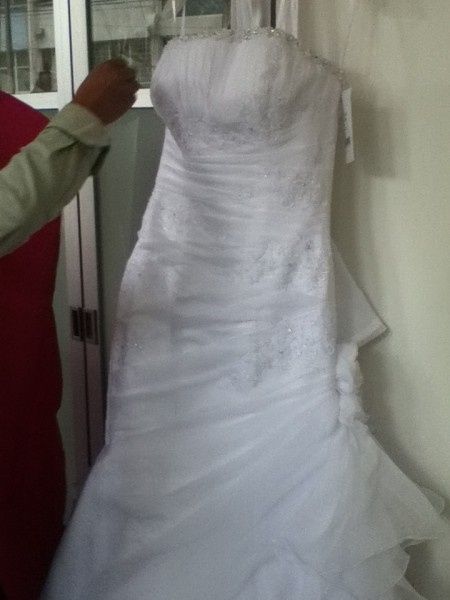 la primer foto de mi vestido antes de llevarlo a casa