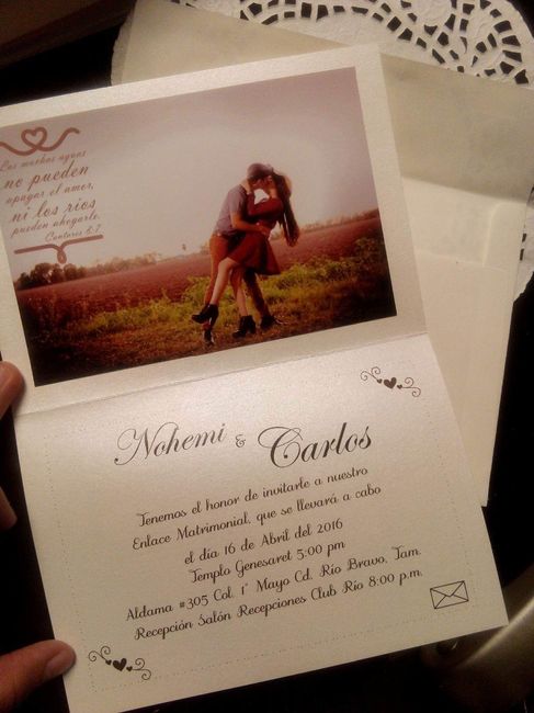 Invitaciones para familia y Padrinos!