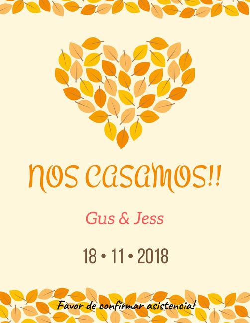 Antes de enviar las invitaciones, ¿cómo dieron la noticia? 1