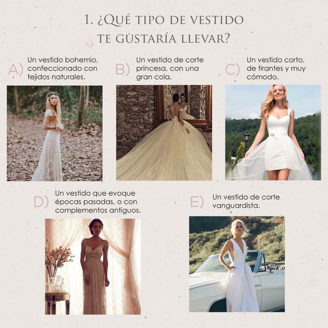 ¿Cuál es tu estilo de boda? (test) ✍🏻 2