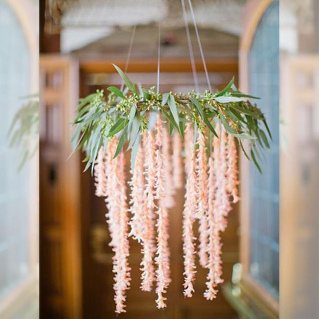 🌺🌾 Flores suspendidas en la boda 💐 - 5