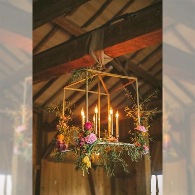 🌺🌾 Flores suspendidas en la boda 💐 - 6