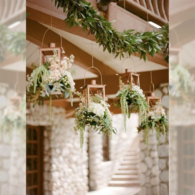 🌺🌾 Flores suspendidas en la boda 💐 - 14