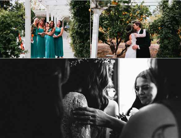 Sesión previa con familia y damas