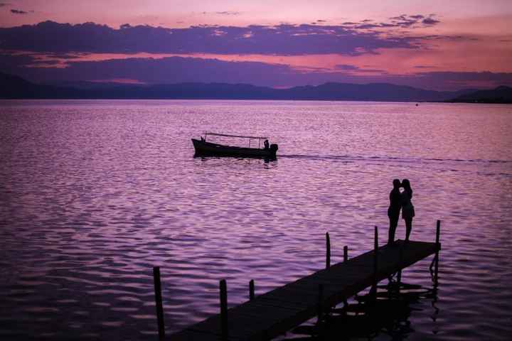 En el muelle de Chapala