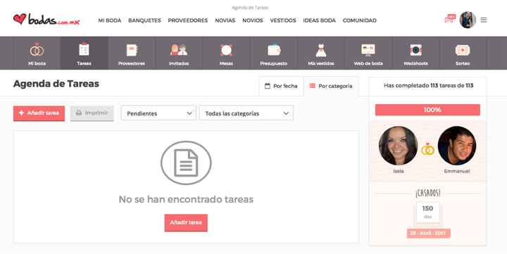 Agenda de tareas.