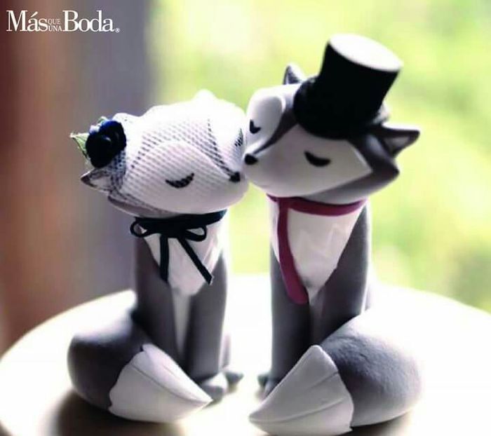 Wedding Cake Toppers mascotas - 8