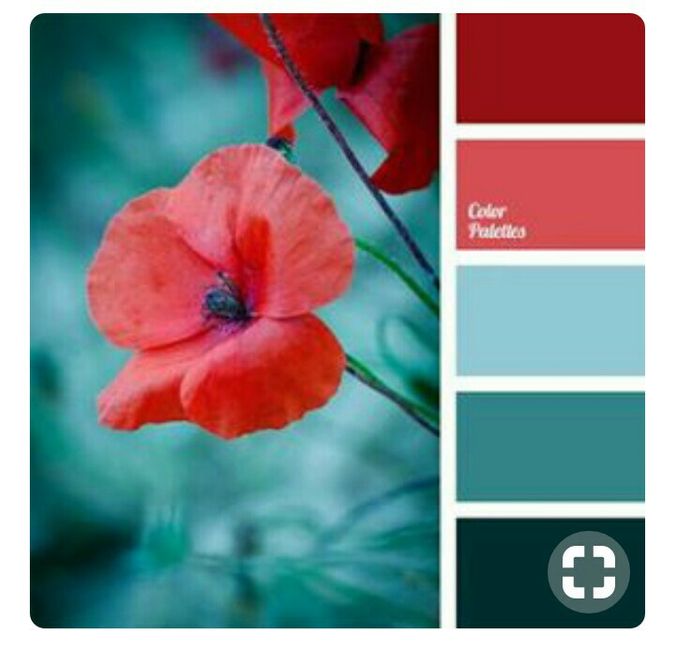 Paleta de colores para boda Color Rojo♦♥🔴 3
