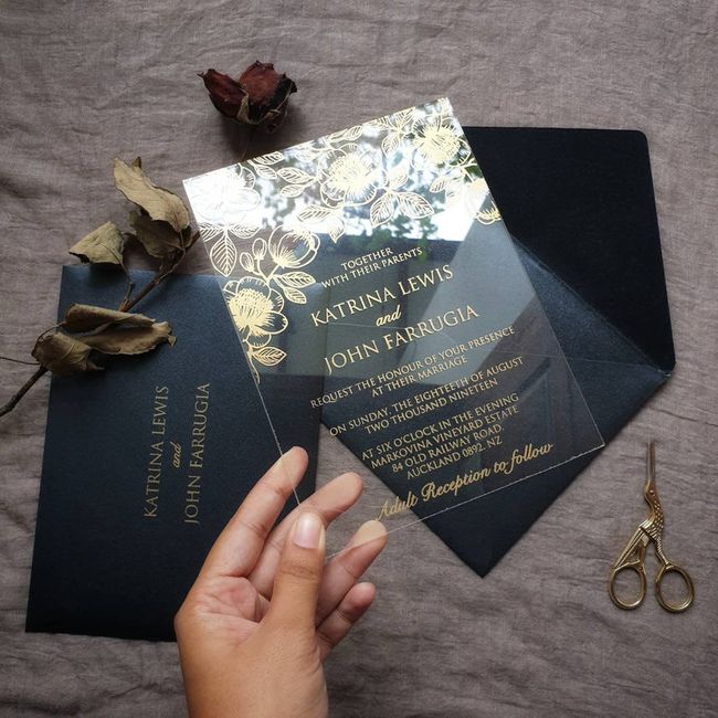 "Invitaciones en Tonos Negros" 1