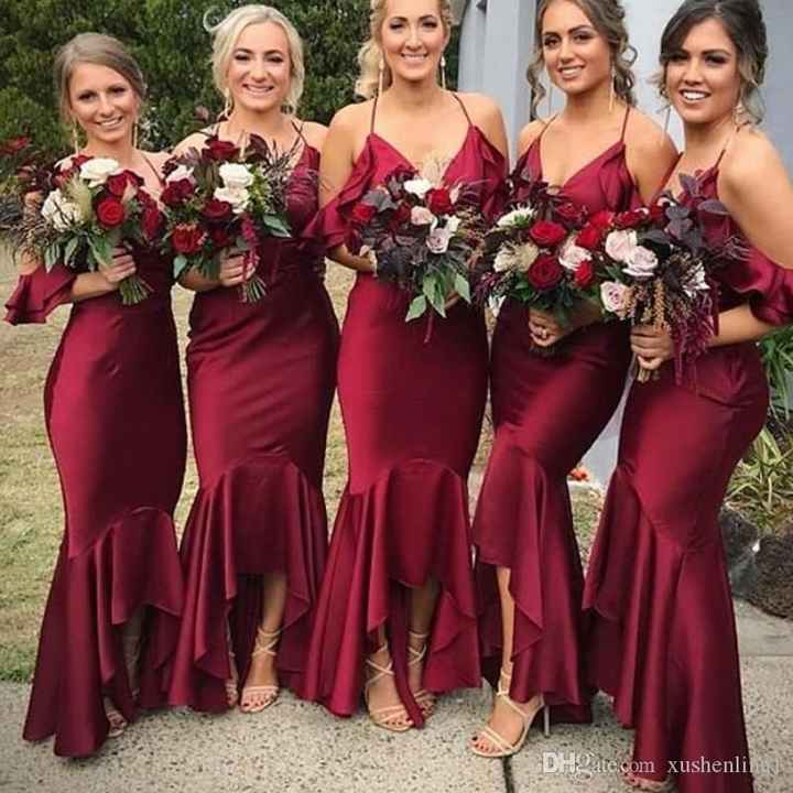 "Damas de Honor en Tonos Vinos" - 4