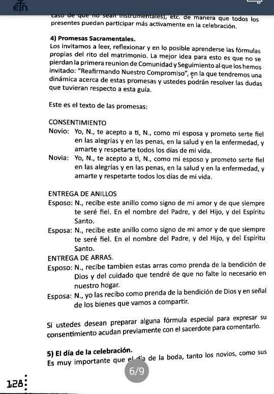 Guía para la celebración del sacramento del matrimonio católico y sugerencias de lecturas - 4