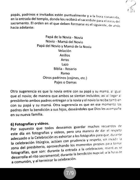 Guía para la celebración del sacramento del matrimonio católico y sugerencias de lecturas - 5