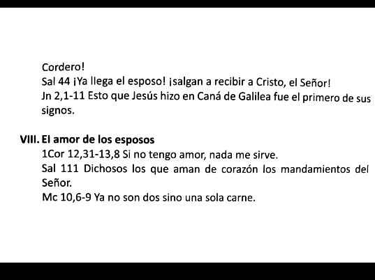 Guía para la celebración del sacramento del matrimonio católico y sugerencias de lecturas - 7