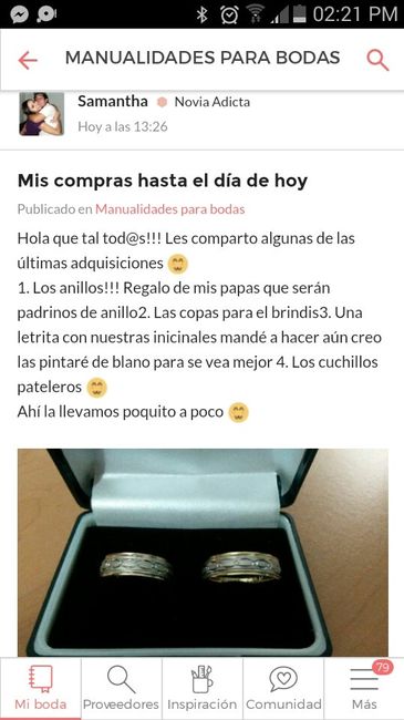 Llegaron mis alianzas!!!! - 1