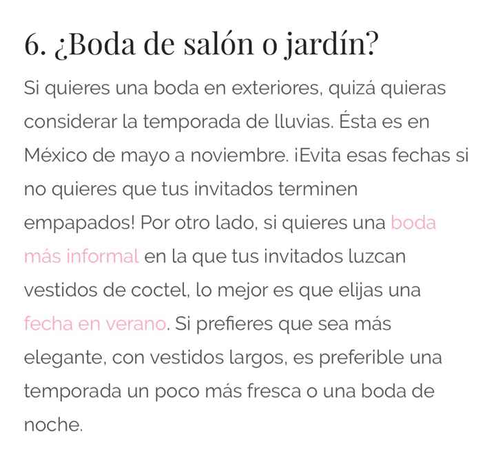 Tips para elegir la fecha de la boda - 6