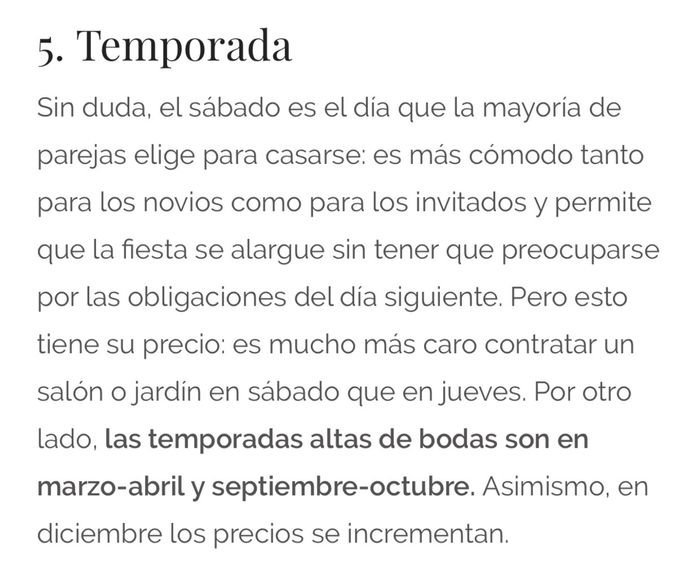 Tips para elegir la fecha de la boda - 5