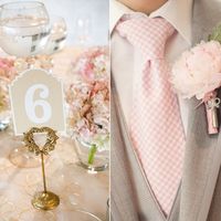 Decoración de mesa y arreglo del novio