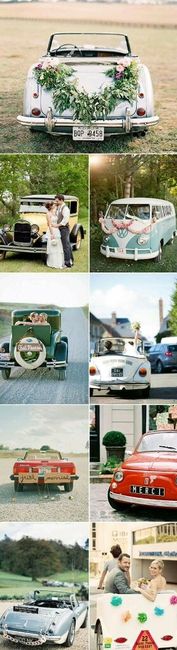 Ideas para adornar el carro de boda - 2