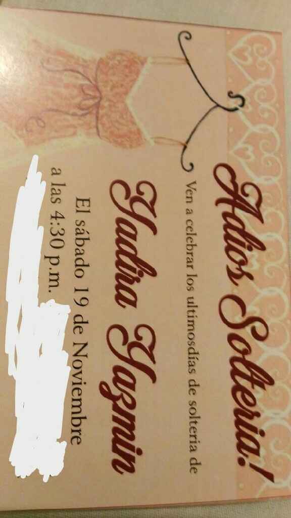 Mis invitaciones de despedida de soltera... - 1