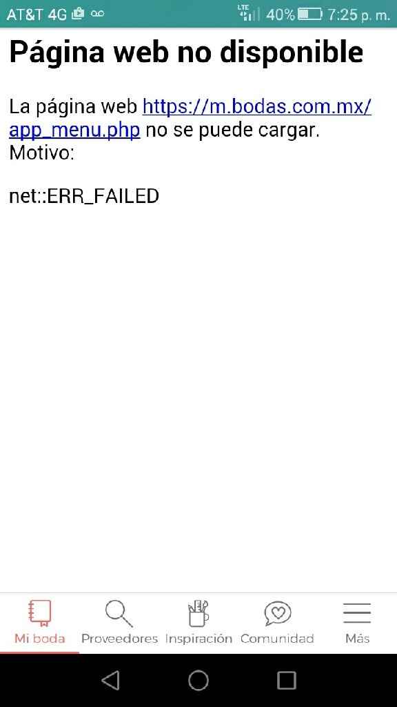 Error en la app - 1