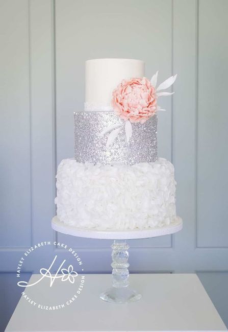 pink wedding cake 9