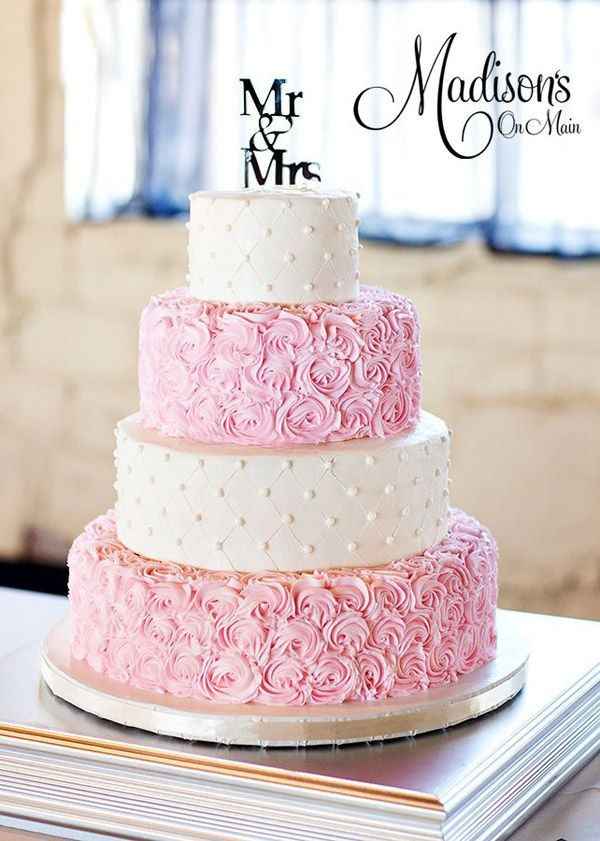 pink wedding cake 5