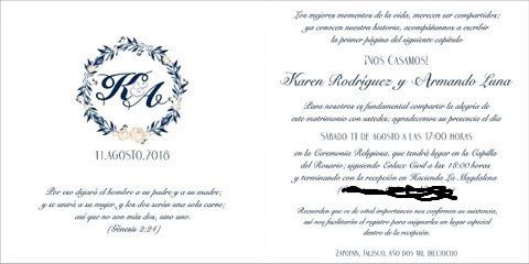 Esta es la parte de adentro de la invitacion, como lo comente en una de las preguntas, usamos una fr