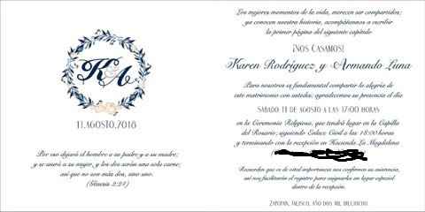 Esto es lo que dira en la parte de la incitacion!! El logo lo diseñe yo, al igual que las iniciales!