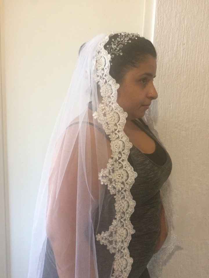 y con ustedes.... mi velo y tocado!!! - 1
