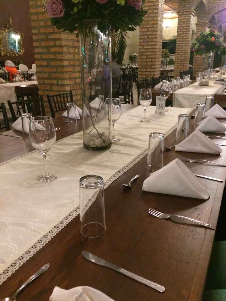 el montaje de la mesa