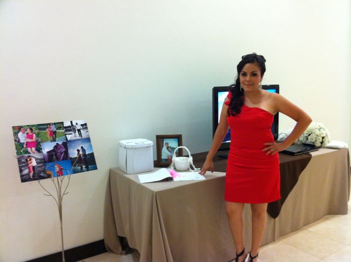 Mesa con fotos y video