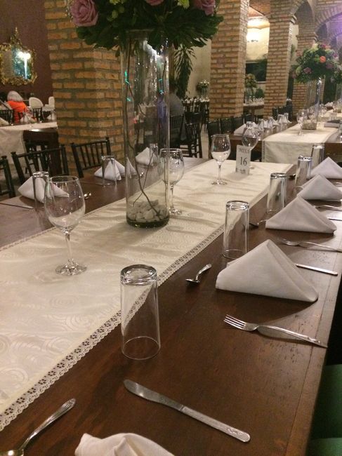 el montaje de la mesa