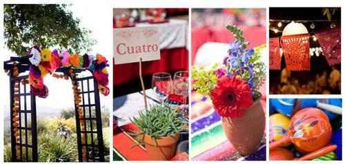 Una boda con flores coloridas