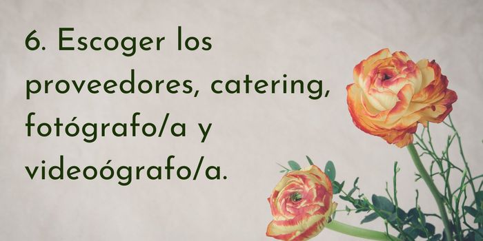Primeros pasos para organizar la boda 6