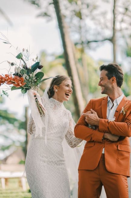 Traje de novio en color naranja 🧡 20