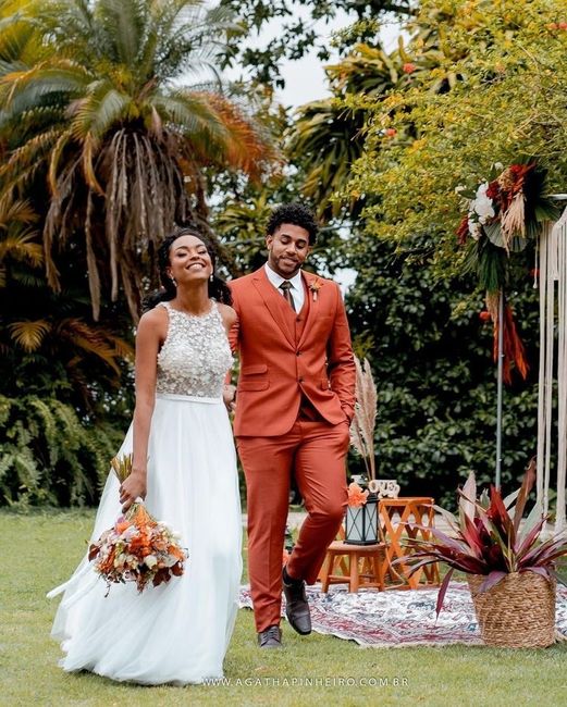 Traje de novio en color naranja 🧡 23