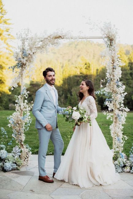 Traje de novio en color azul 💙 5