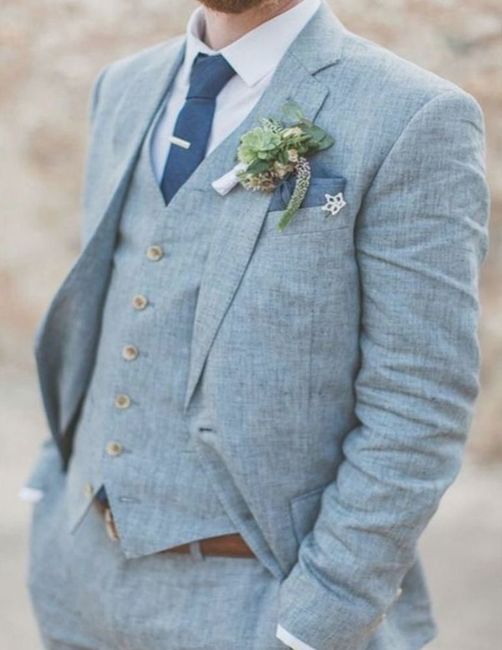 Traje de novio en color azul 💙 10