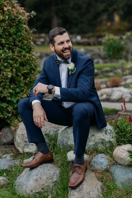 Traje de novio en color azul 💙 14