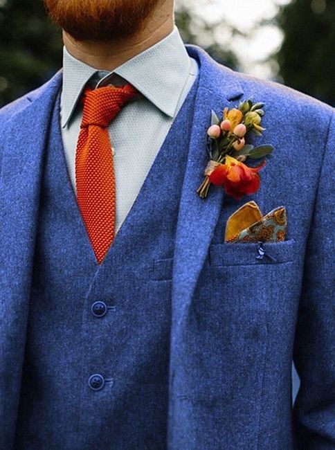 Traje de novio en color azul 💙 23