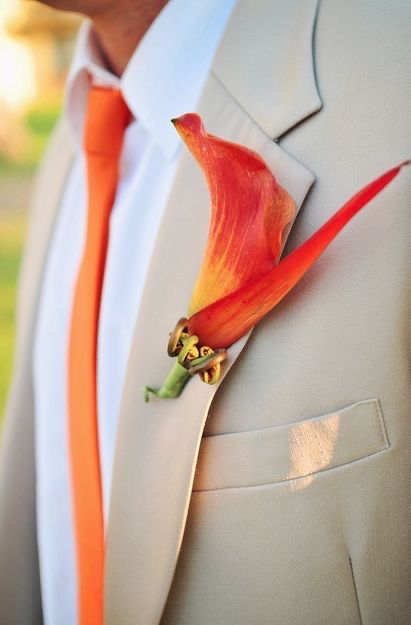 Botonier en color naranja 🧡 1