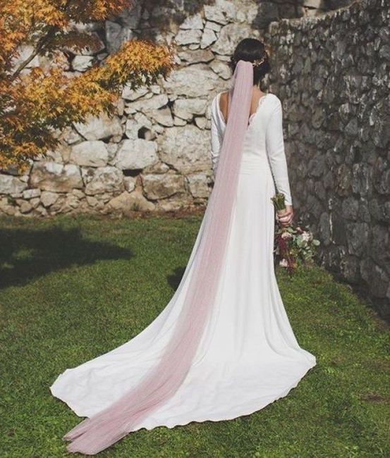 Velos de novia en color rosa 💗 2