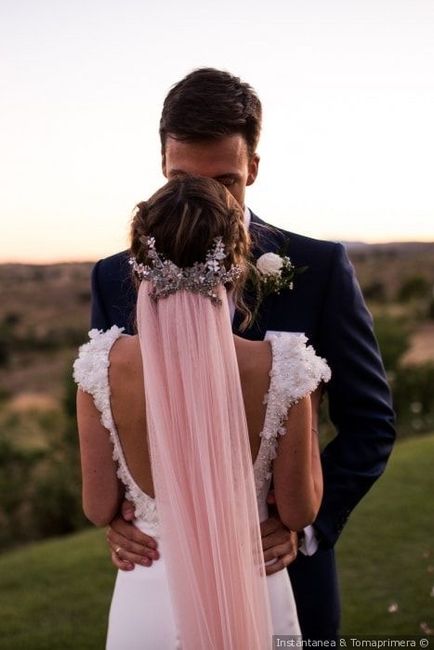 Velos de novia en color rosa 💗 7