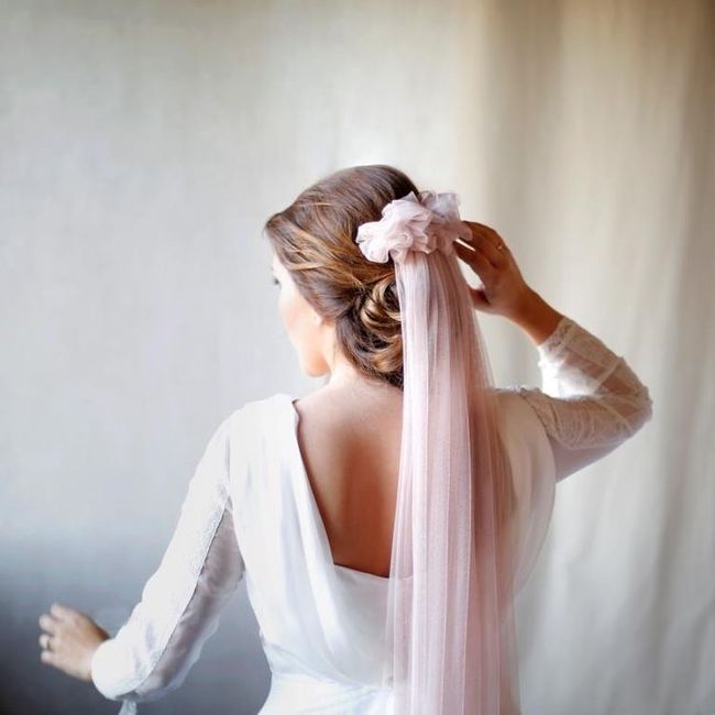 Velos de novia en color rosa 💗 11